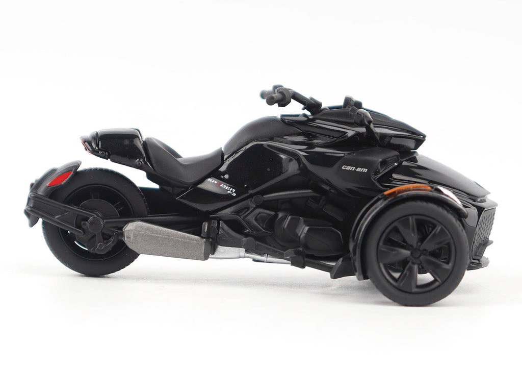 Can-Am Spyder F3 3-Wheel Motorcycle Steel Black Metallic 1/32 Diecast Model by BRP Models - image 2