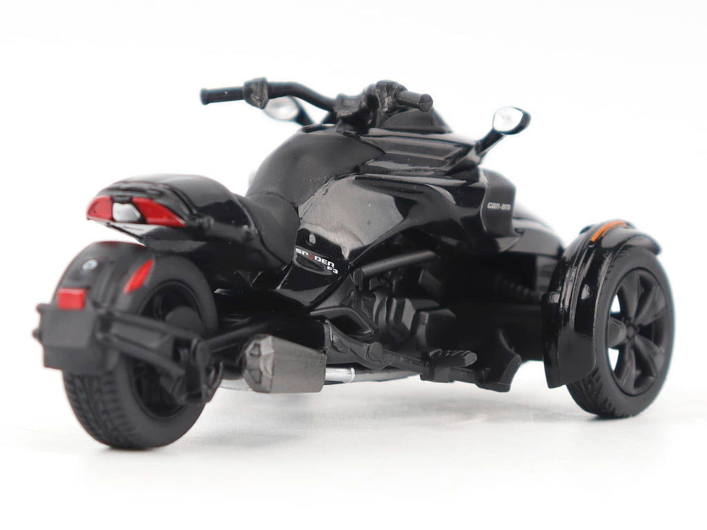 Can-Am Spyder F3 3-Wheel Motorcycle Steel Black Metallic 1/32 Diecast Model by BRP Models - image 3