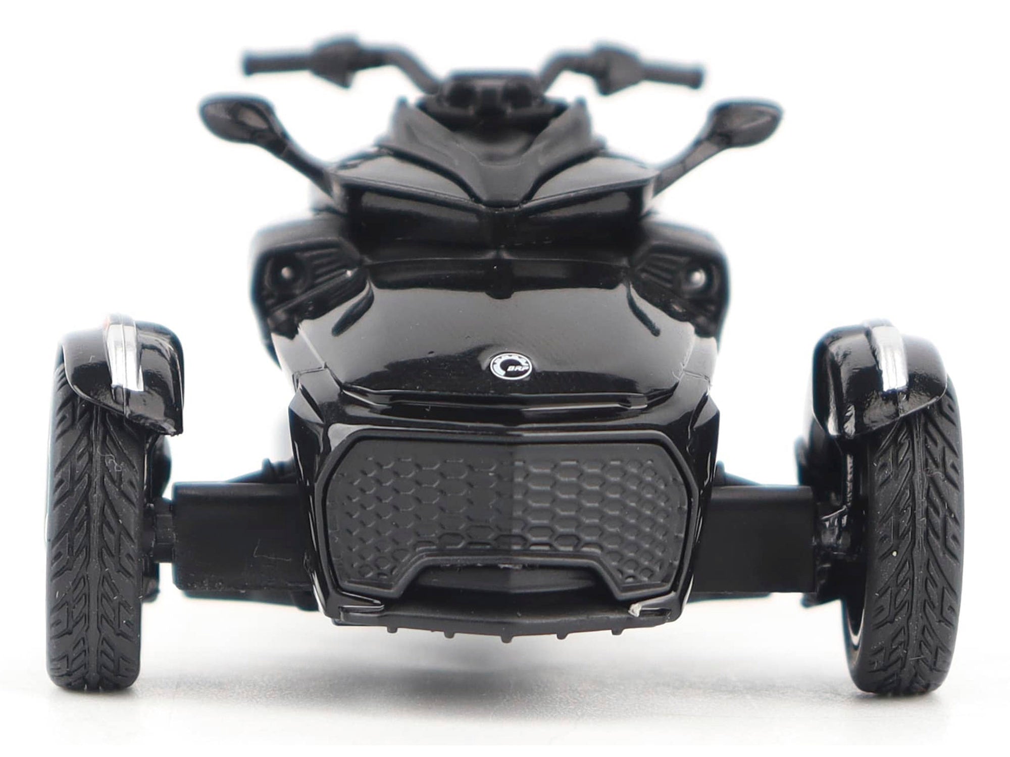 Can-Am Spyder F3 3-Wheel Motorcycle Steel Black Metallic 1/32 Diecast Model by BRP Models - image 4
