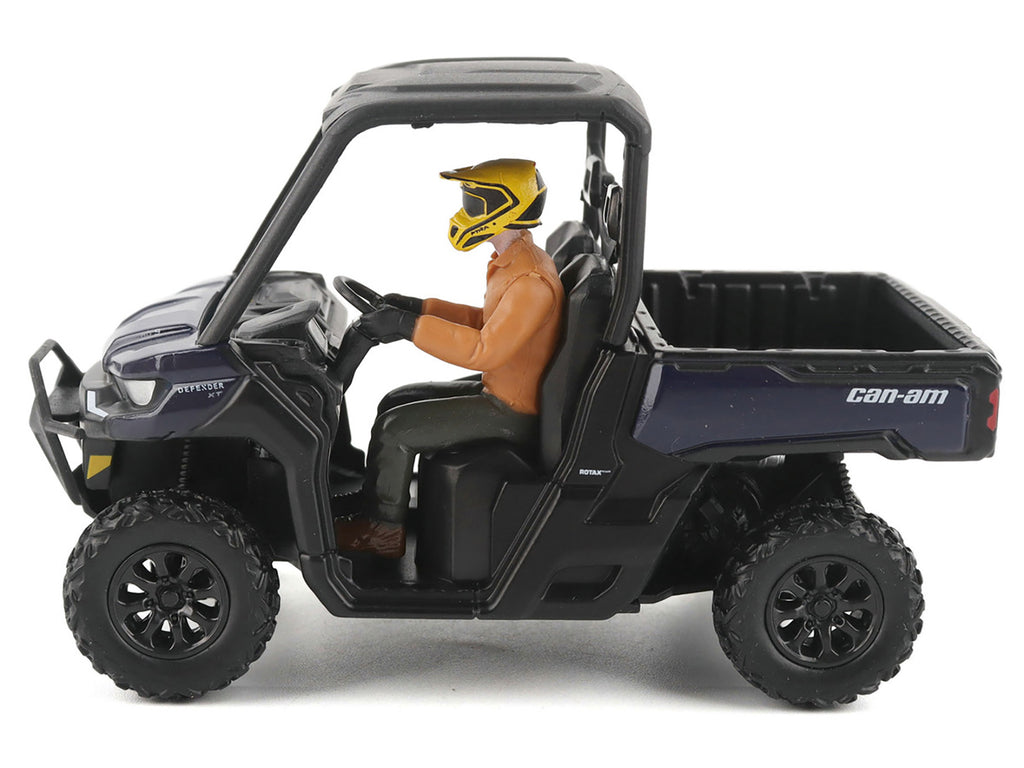 Can-Am Defender XT HD9 Navy Blue and Black with Driver Figure 1/32 Diecast Model by BRP Models - image 2