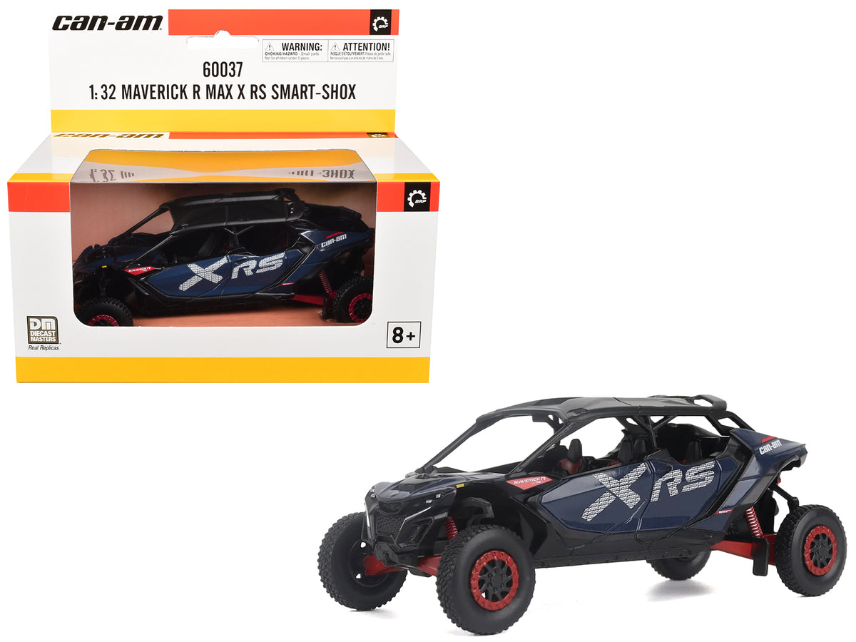 Can-Am Maverick R MAX X RS with Smart-Shox Dark Blue and Red 1/32 Diecast Model by BRP Models