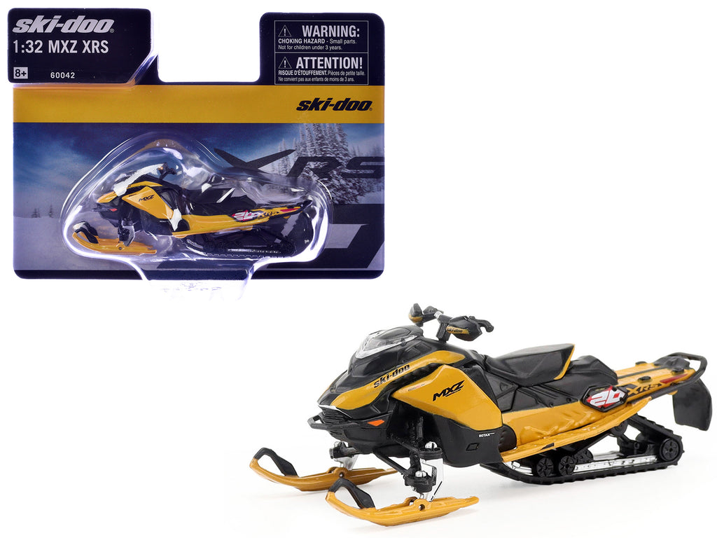 Ski-Doo MXZ XRS 20th Anniversary Snowmobile Yellow 1/32 Die Cast Model by BRP Models