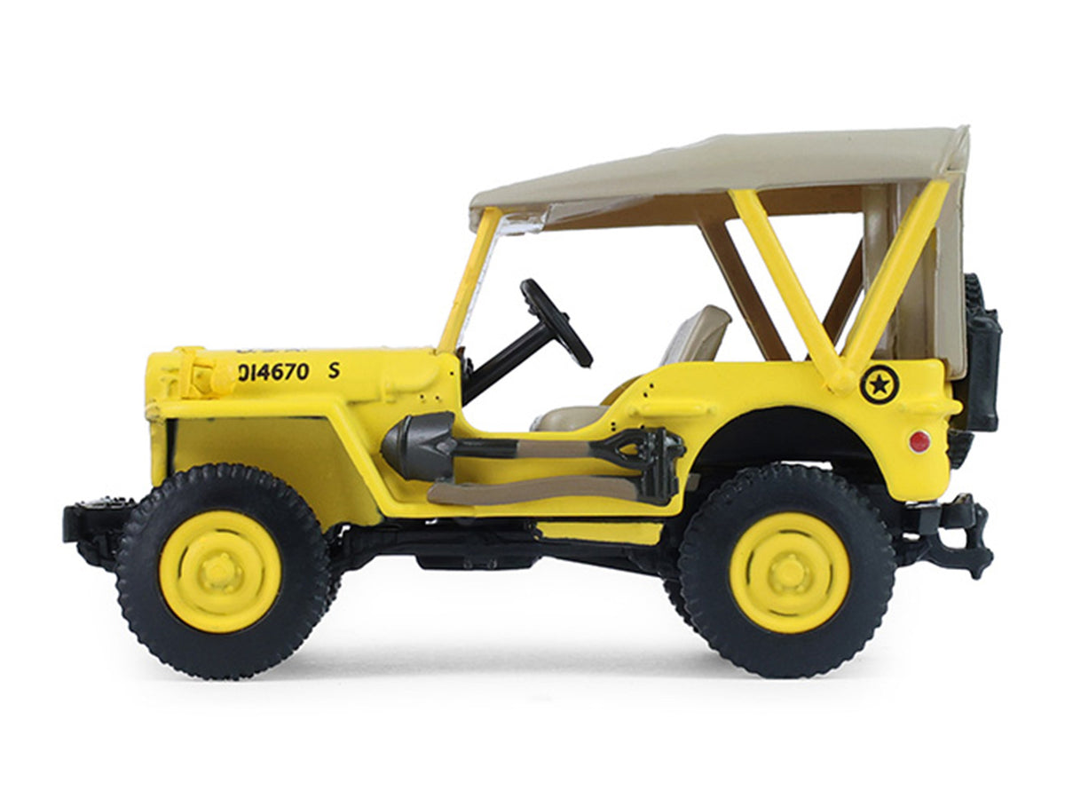 1942 Willys MB Jeep "Control Jeep - U.S. Army Air Forces" Yellow with Beige Top "Battalion 64" Series 6 1/64 Diecast Model Car by Greenlight - image 2