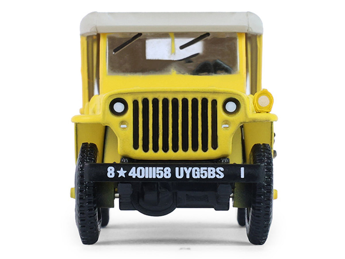 1942 Willys MB Jeep "Control Jeep - U.S. Army Air Forces" Yellow with Beige Top "Battalion 64" Series 6 1/64 Diecast Model Car by Greenlight - image 4