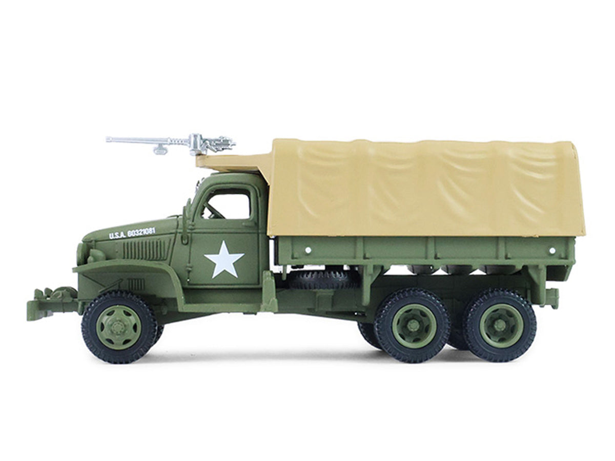 1944 GMC CCKW 353 A1 2.5T Truck "U.S. Army - WWII" Olive Drab with Tan Top "Battalion 64" Series 6 1/64 Diecast Model Car by Greenlight - image 2