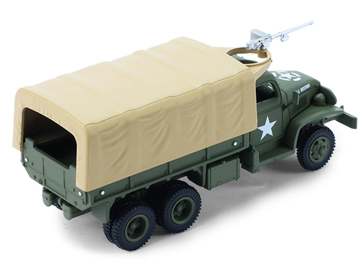 1944 GMC CCKW 353 A1 2.5T Truck "U.S. Army - WWII" Olive Drab with Tan Top "Battalion 64" Series 6 1/64 Diecast Model Car by Greenlight - image 3