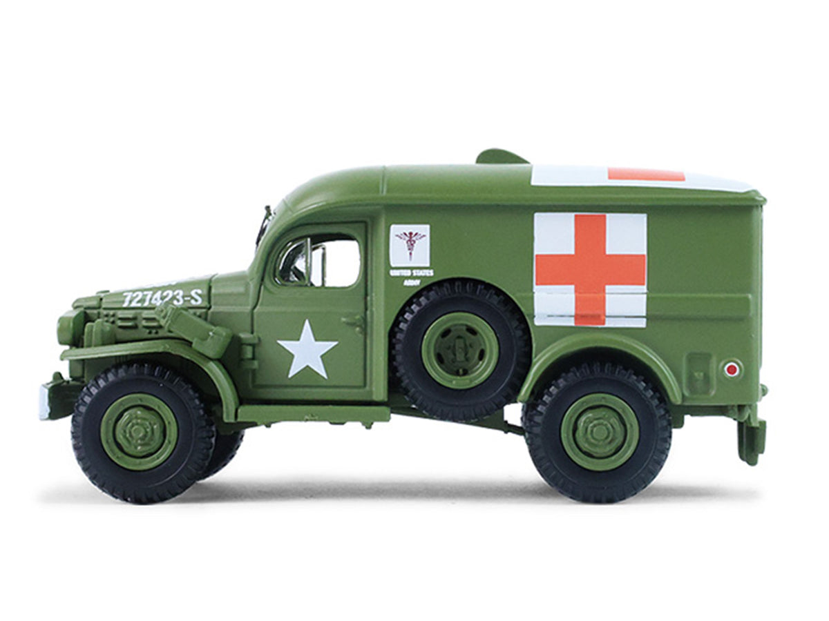 1944 Dodge WC-54 4X4 Ambulance "U.S. Army - WWII" Green with Graphics "Battalion 64" Series 6 1/64 Diecast Model Car by Greenlight - image 2