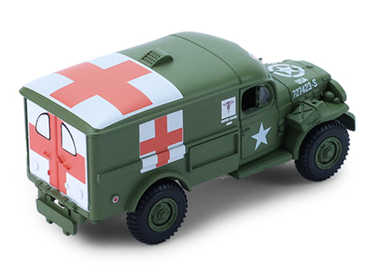 1944 Dodge WC-54 4X4 Ambulance "U.S. Army - WWII" Green with Graphics "Battalion 64" Series 6 1/64 Diecast Model Car by Greenlight - image 3
