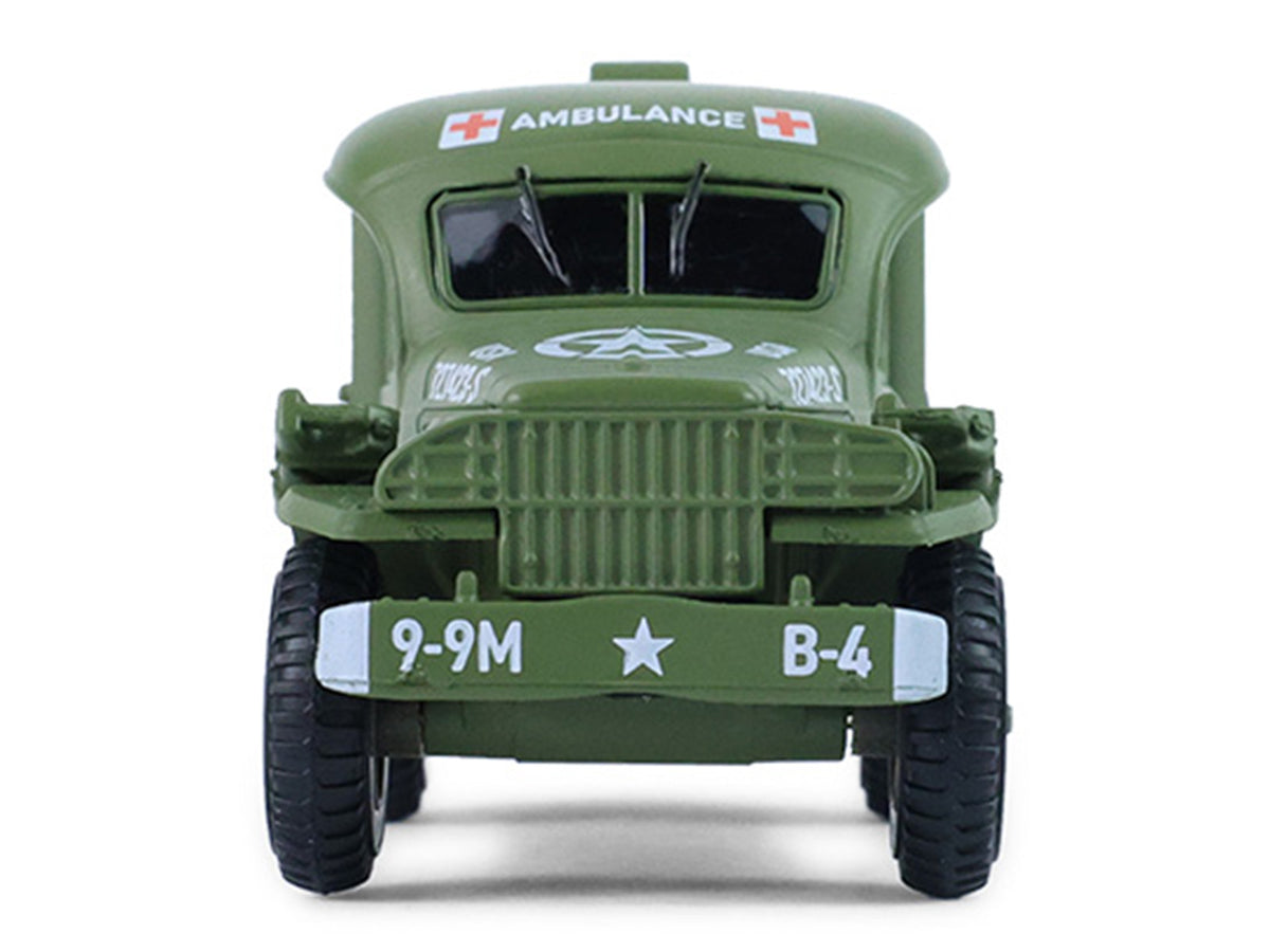 1944 Dodge WC-54 4X4 Ambulance "U.S. Army - WWII" Green with Graphics "Battalion 64" Series 6 1/64 Diecast Model Car by Greenlight - image 4
