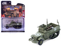 1940 M3 Half-Track Personnel Carrier "United States Army WWII" Olive Drab "Battalion 64" Series 6 1/64 Diecast Model Car by Greenlight