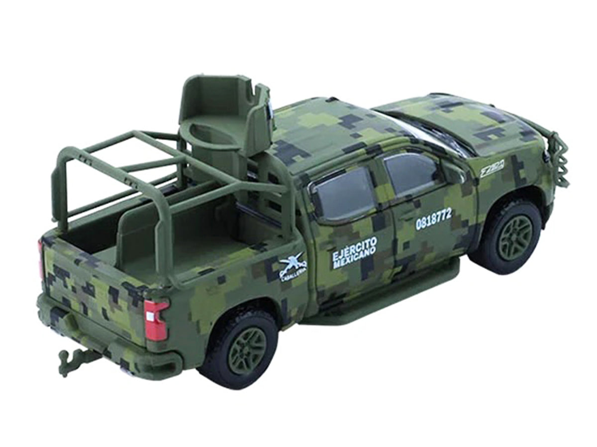 2021 Chevrolet Silverado LT Trail Boss Z71 Truck "Mexican Military" Green Digital Camouflage "Battalion 64" Series 6 1/64 Diecast Model Car by Greenlight - image 3