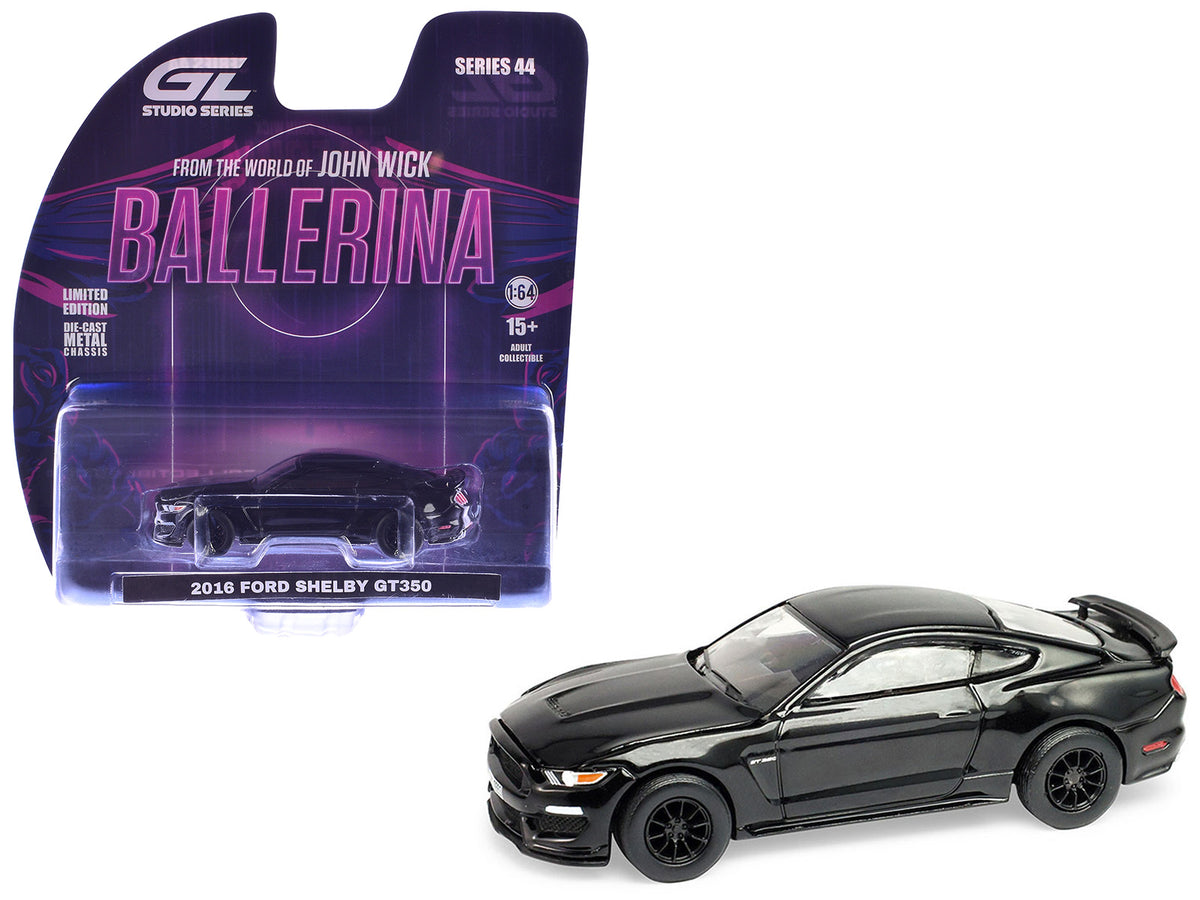 2016 Ford Shelby GT350 Black "Ballerina" (2025) Movie "Hollywood Series" Series 44 1/64 Diecast Model Car by Greenlight