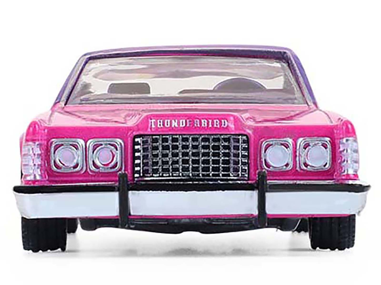 1975 Ford Thunderbird Lowrider Pink Metallic with Purple Top and Graphics with Purple Interior "California Lowriders" Series 7 1/64 Diecast Model Car by Greenlight - image 5