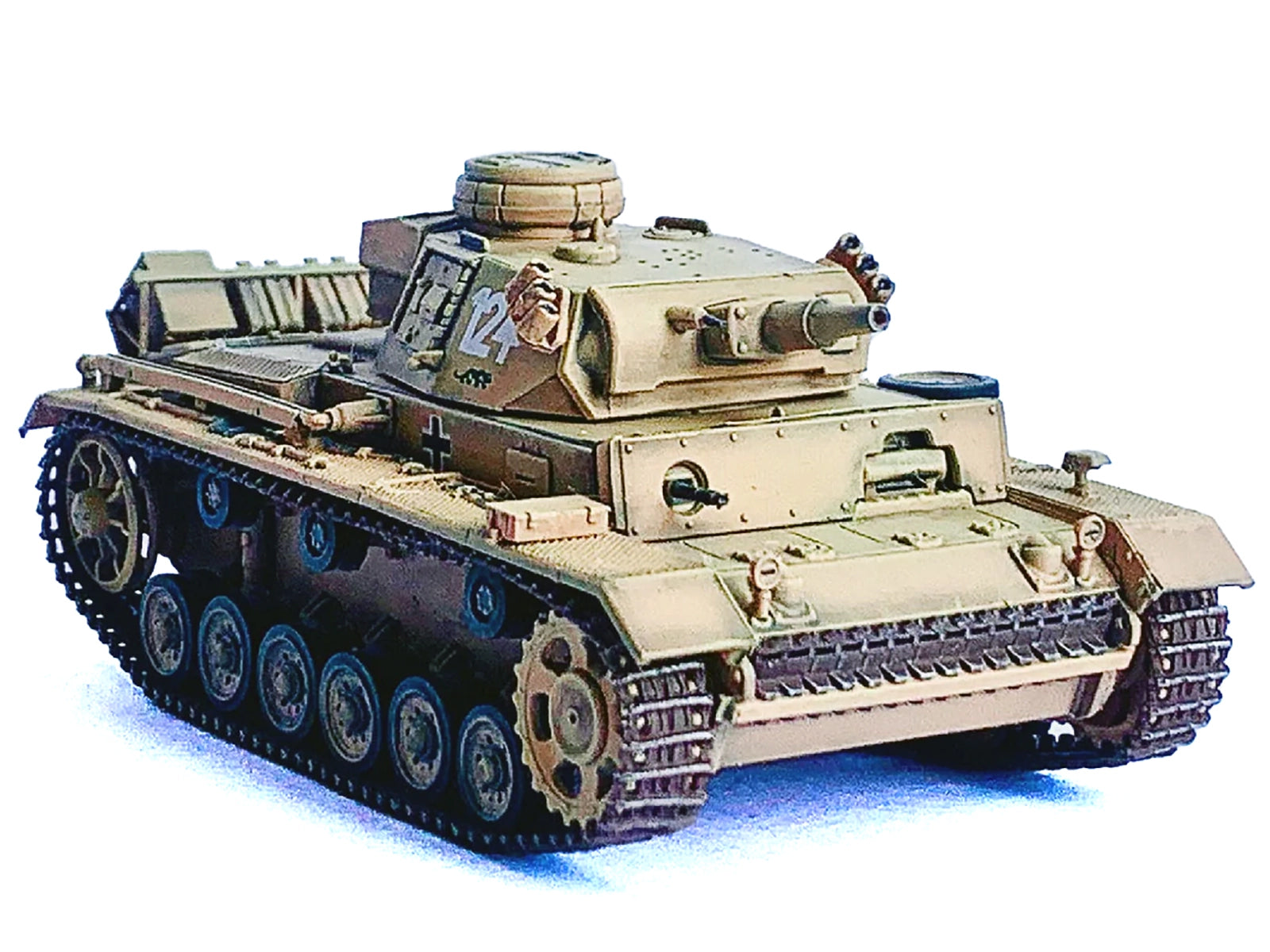Germany Pz.Kpfw.III Ausf.N DAK Tank #124 "s.Pz.Abt.501 Tunisia Tiger Insignia" (1942/43) "NEO Dragon Armor" Series 1/72 Plastic Model by Dragon Models - image 3