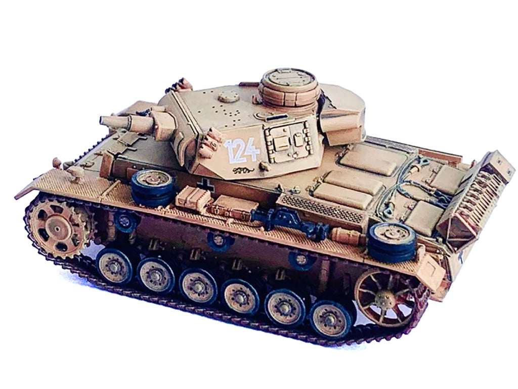 Germany Pz.Kpfw.III Ausf.N DAK Tank #124 "s.Pz.Abt.501 Tunisia Tiger Insignia" (1942/43) "NEO Dragon Armor" Series 1/72 Plastic Model by Dragon Models - image 2