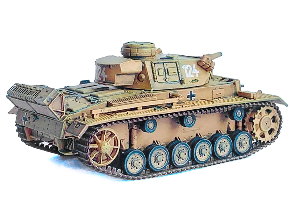 Germany Pz.Kpfw.III Ausf.N DAK Tank #124 "s.Pz.Abt.501 Tunisia Tiger Insignia" (1942/43) "NEO Dragon Armor" Series 1/72 Plastic Model by Dragon Models - image 4