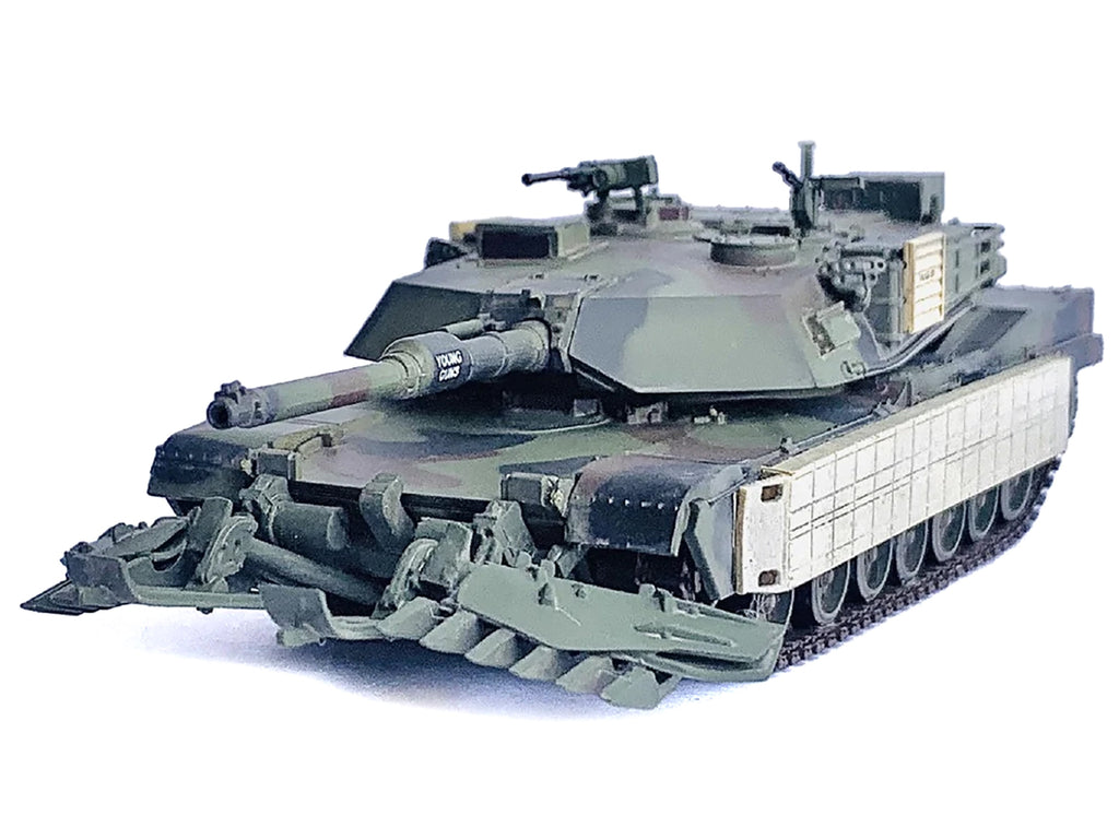 United States M1A1 AIM TUSK (Tank Urban Survival Kit) with Mine Plow (Travel Mode) "United States Marine Corps 8th Tank Battalion II MED Iraq" (2003) Green Camouflage "NEO Dragon Armor" Series 1/72 Plastic Model by Dragon Models - image 2
