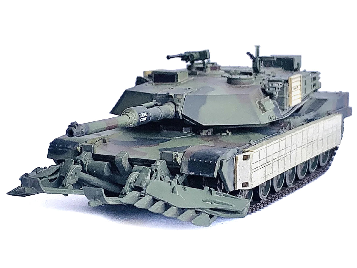 United States M1A1 AIM TUSK (Tank Urban Survival Kit) with Mine Plow (Travel Mode) "United States Marine Corps 8th Tank Battalion II MED Iraq" (2003) Green Camouflage "NEO Dragon Armor" Series 1/72 Plastic Model by Dragon Models - image 2