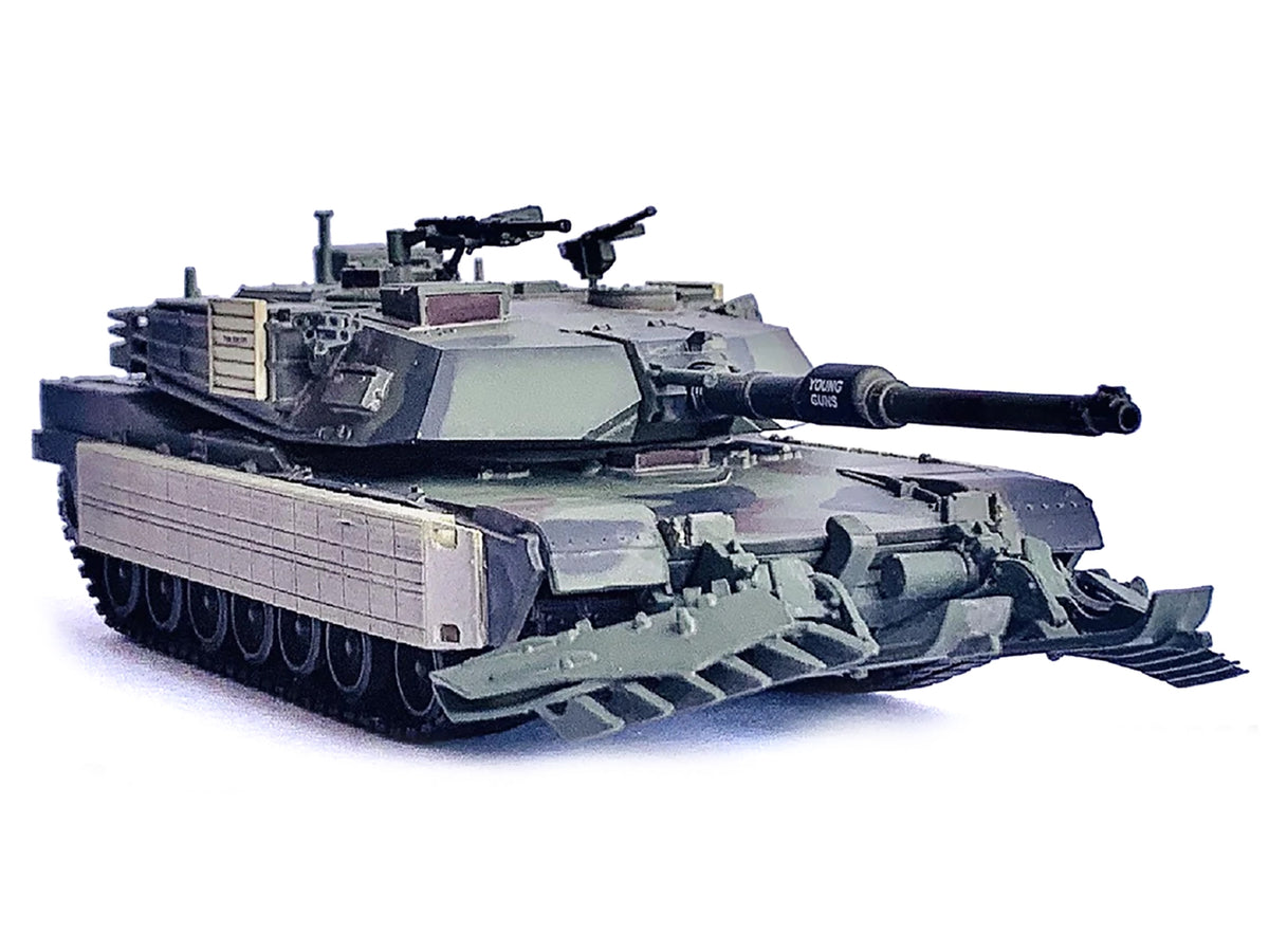 United States M1A1 AIM TUSK (Tank Urban Survival Kit) with Mine Plow (Travel Mode) "United States Marine Corps 8th Tank Battalion II MED Iraq" (2003) Green Camouflage "NEO Dragon Armor" Series 1/72 Plastic Model by Dragon Models - image 3