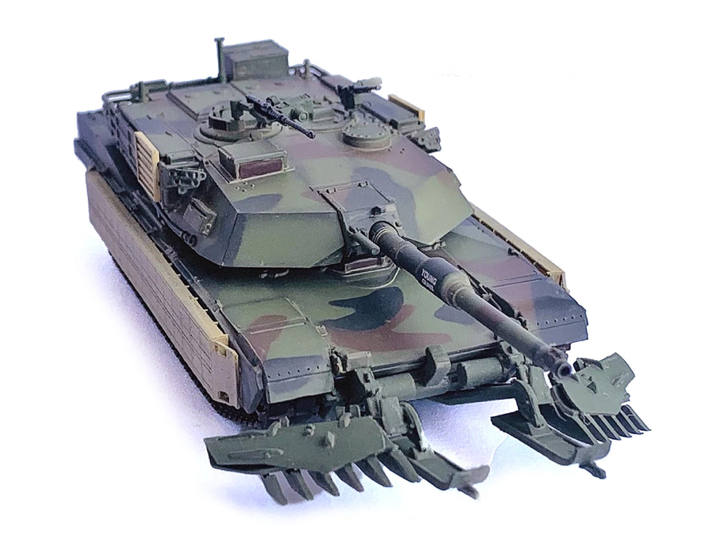 United States M1A1 AIM TUSK (Tank Urban Survival Kit) with Mine Plow (Travel Mode) "United States Marine Corps 8th Tank Battalion II MED Iraq" (2003) Green Camouflage "NEO Dragon Armor" Series 1/72 Plastic Model by Dragon Models - image 4