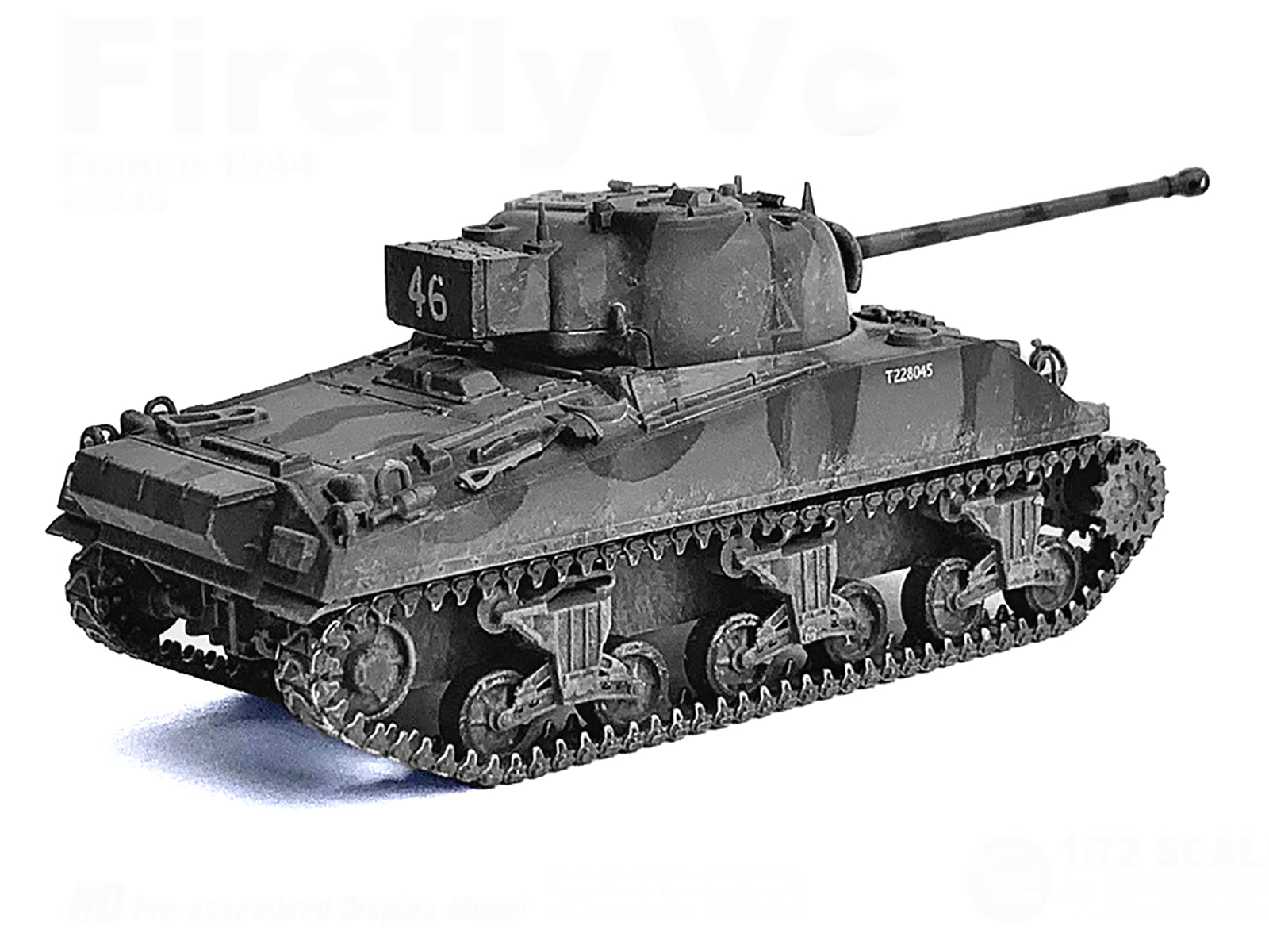 British Sherman Firefly VC Tank "4th/7th Royal Dragoon Guard 8th Armoured Brigade France" (1944) "NEO Dragon Armor" Series 1/72 Plastic Model by Dragon Models - image 4