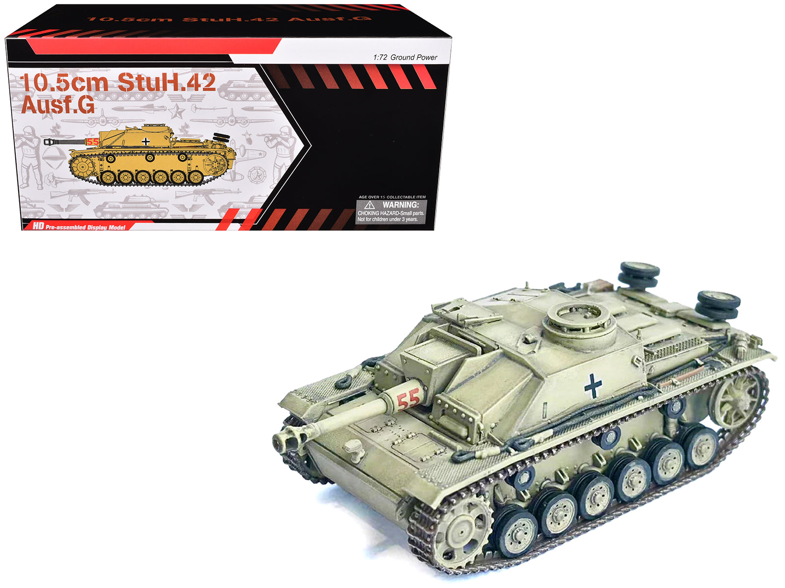 Germany 10.5cm StuH.42 Ausf. G Tank "Panzer Regiment Hermann Goring Italy" (1944) "NEO Dragon Armor" Series 1/72 Plastic Model by Dragon Models
