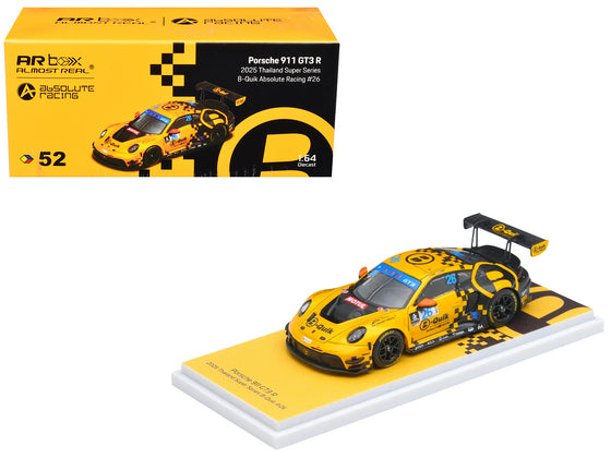 Porsche 911 GT3 R (992) #26 Henk Kiks - Sandy Stuvik "B-Quik Absolute Racing" "Thailand Super Series" (2025) 1/64 Diecast Model Car by Almost Real