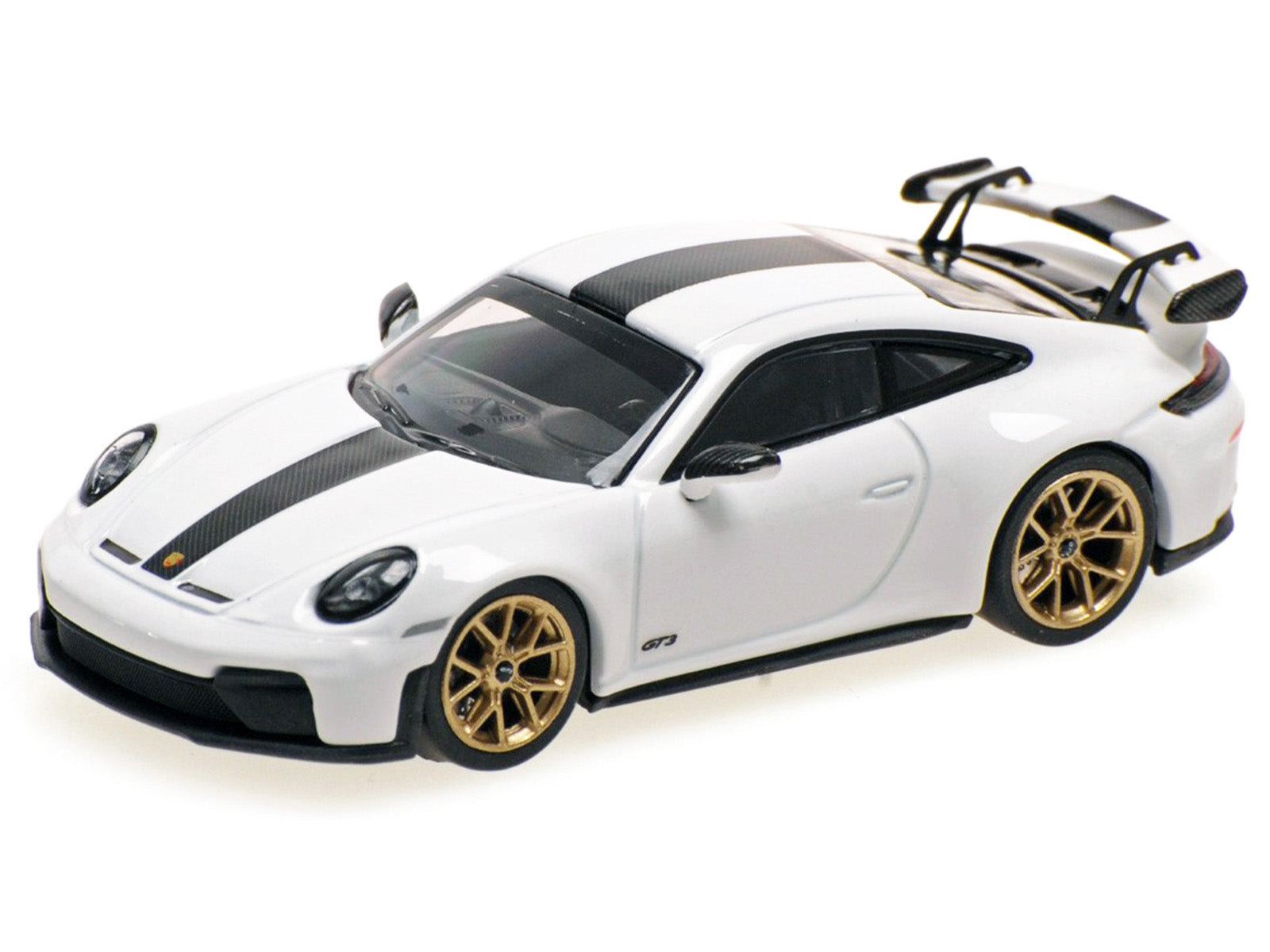 2025 Porsche 911 (992.2) GT3 Weissach Package White with Carbon Stripe Limited Edition to 240 pieces Worldwide 1/64 Diecast Model Car by Minichamps - image 2