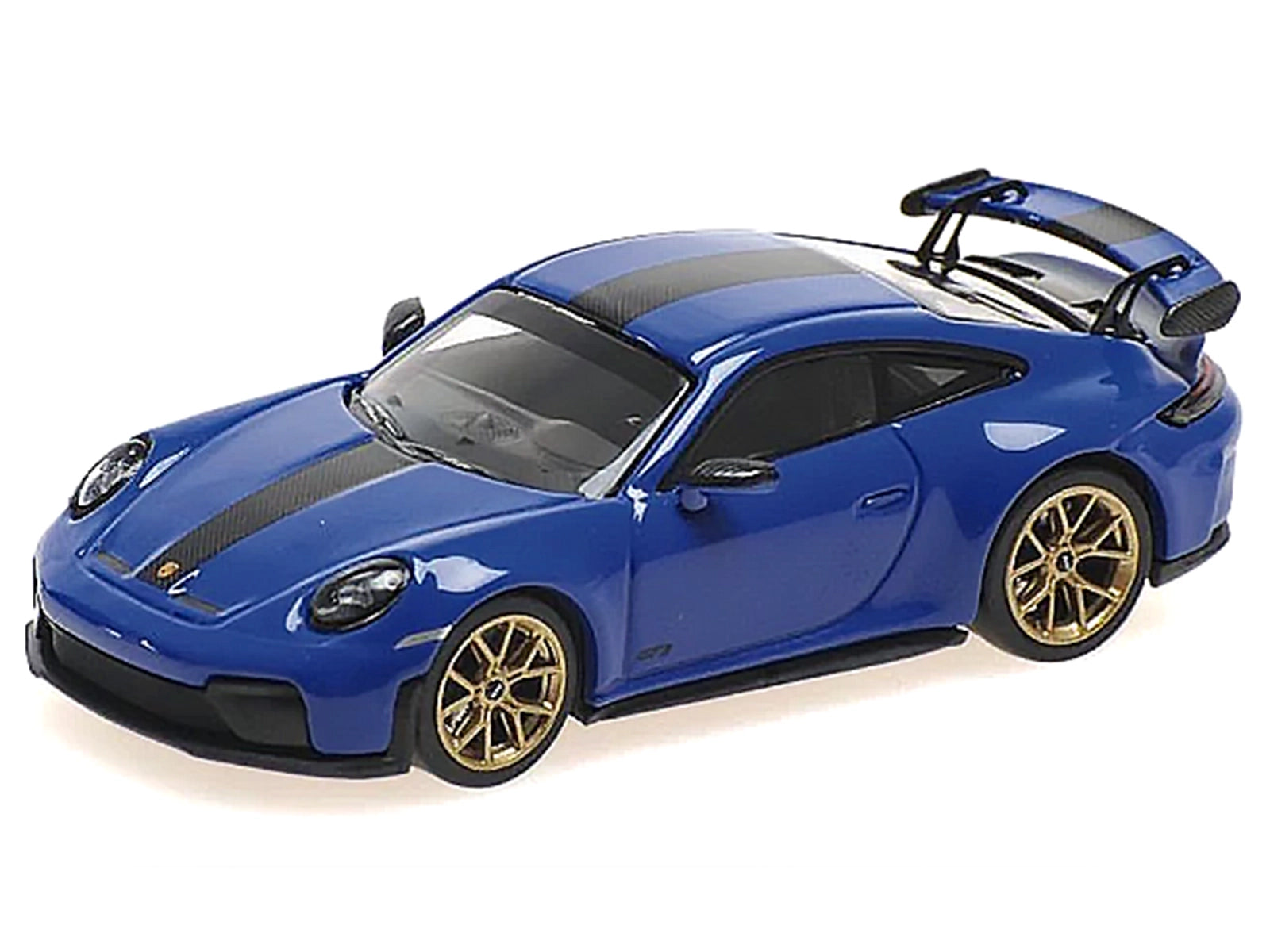 2025 Porsche 911 (992.2) GT3 Weissach Package Blue with Carbon Stripe Limited Edition to 240 pieces Worldwide 1/64 Diecast Model Car by Minichamps - image 2