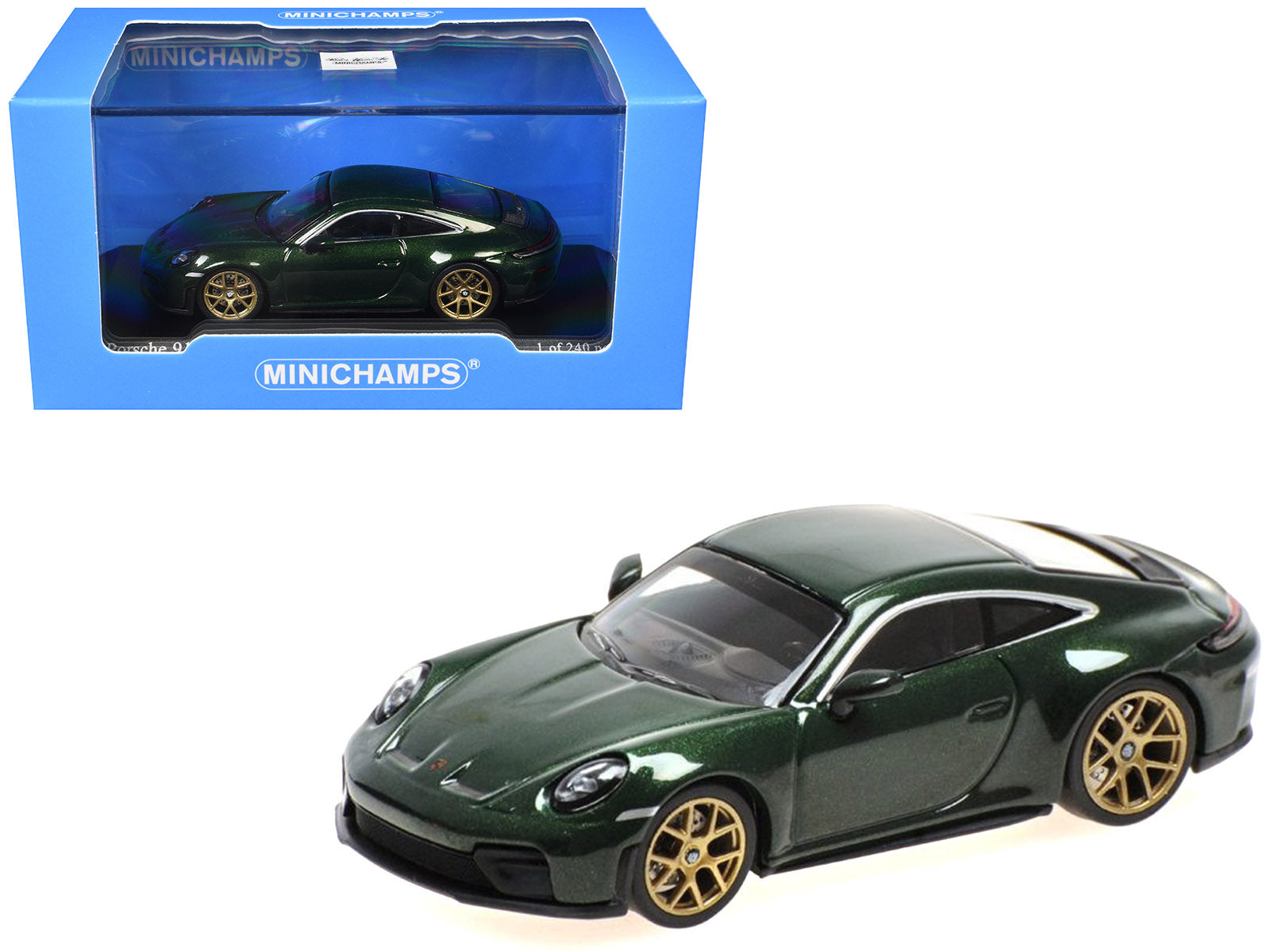 2025 Porsche 911 (992.2) GT3 Touring Green Metallic Limited Edition to 240 pieces Worldwide 1/64 Diecast Model Car by Minichamps