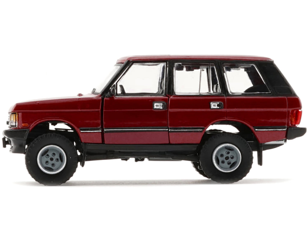 Land Rover Range Rover Classic LSE RHD (Right Hand Drive) Red with Sunroof with Extra Wheels 1/64 Diecast Model Car by BM Creations - image 3