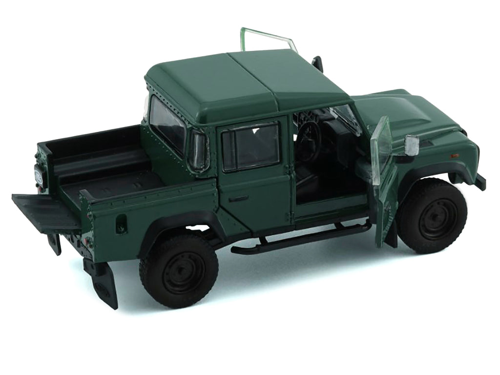 Land Rover Defender 110 Pickup Truck Green with Extra Wheels 1/64 Diecast Model Car by BM Creations - image 2