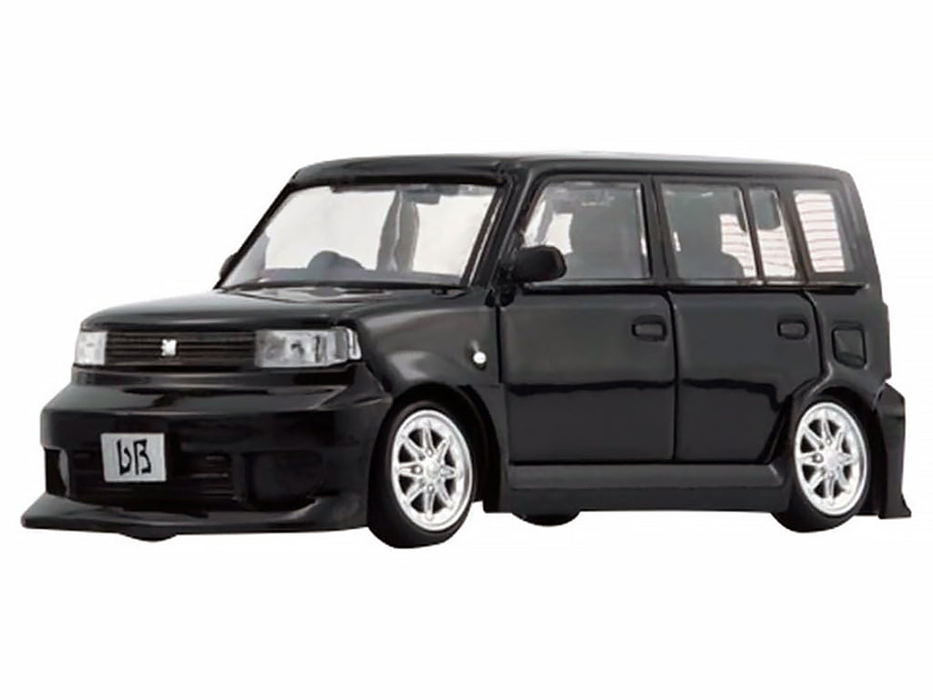Toyota bB 2000 Van Black with Extra Accessories 1/64 Diecast Model Car by BM Creations