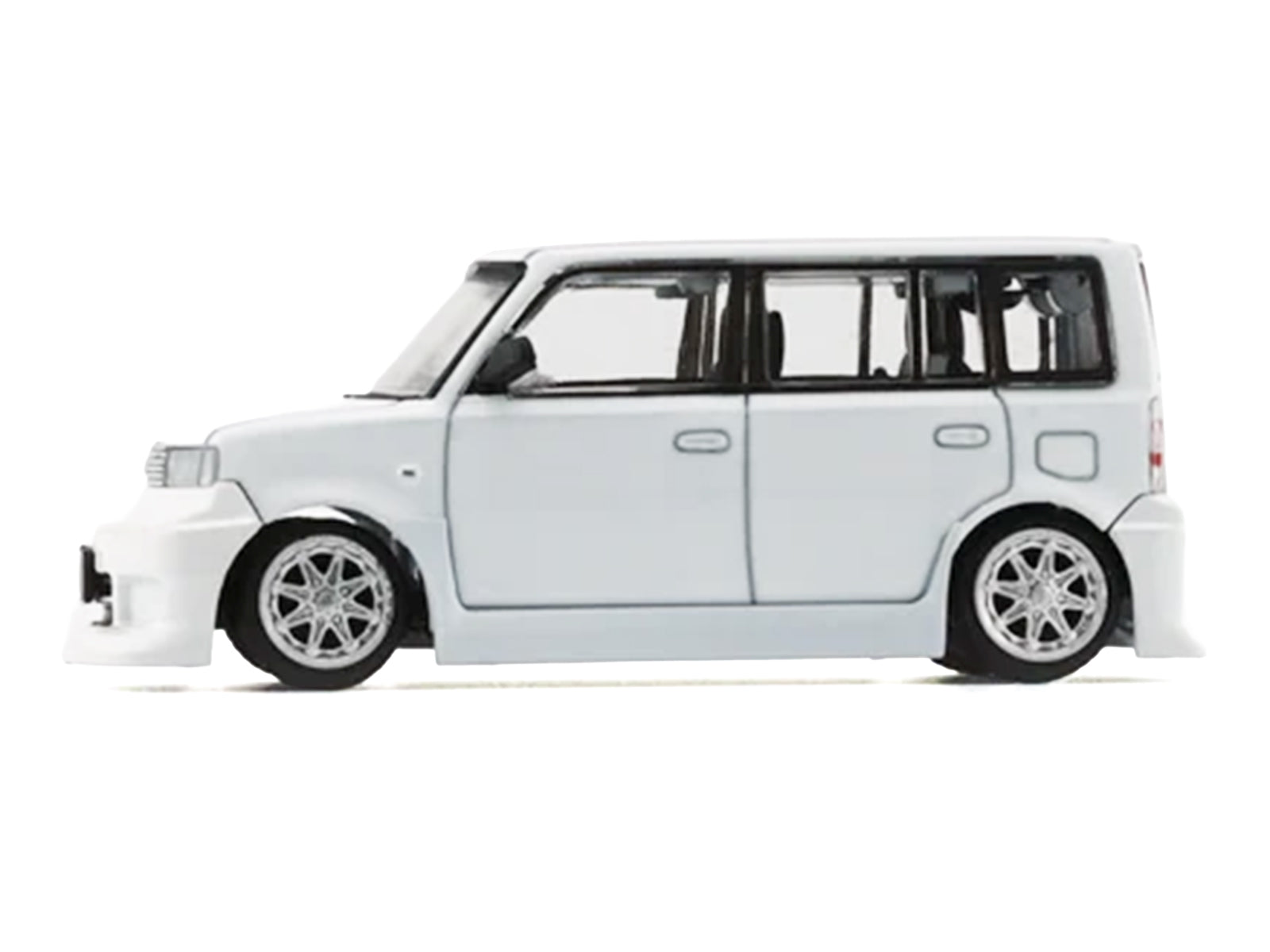 Toyota bB 2000 Van White with Extra Accessories 1/64 Diecast Model Car by BM Creations