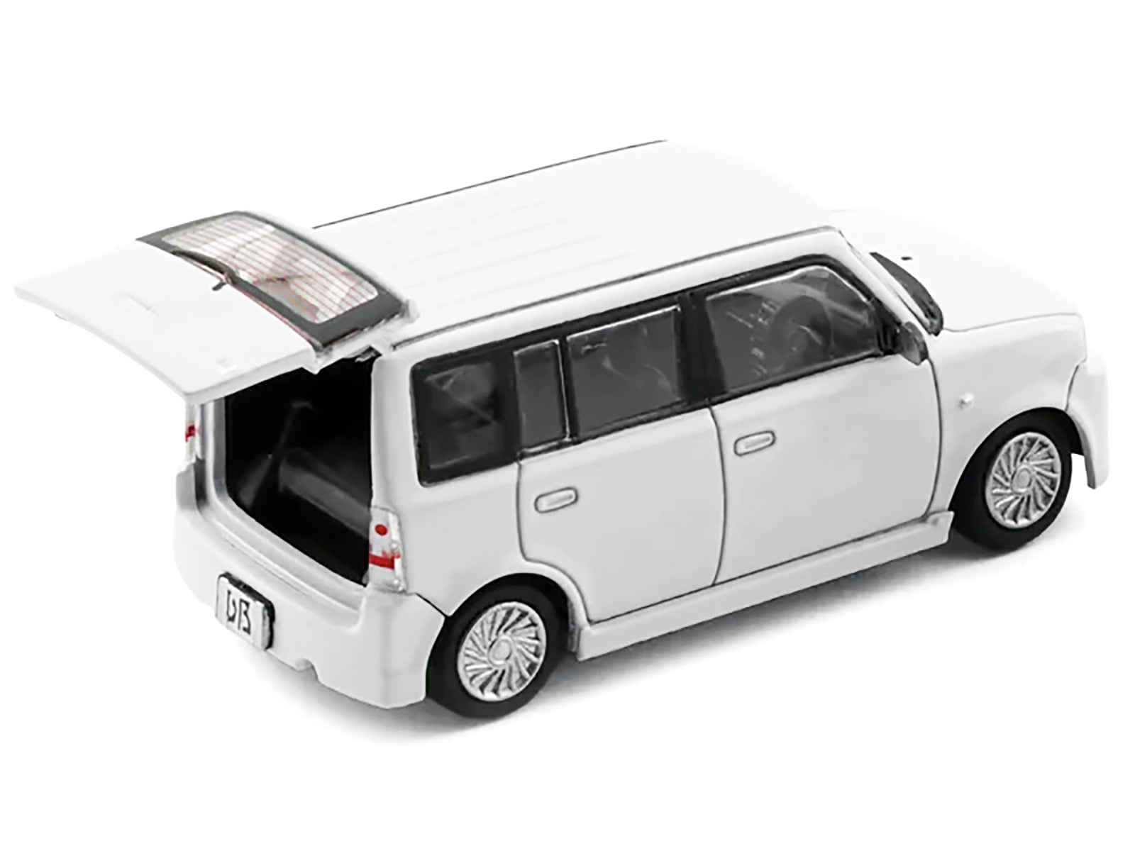 Toyota bB 2000 Van White with Extra Accessories 1/64 Diecast Model Car by BM Creations