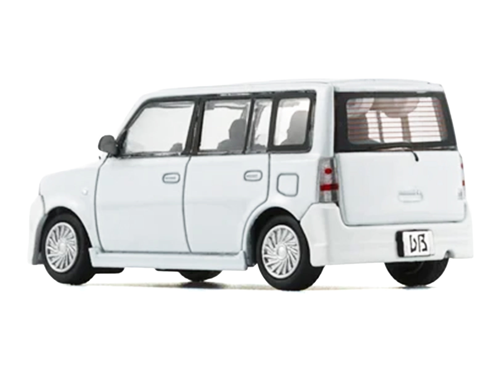 Toyota bB 2000 Van White with Extra Accessories 1/64 Diecast Model Car by BM Creations