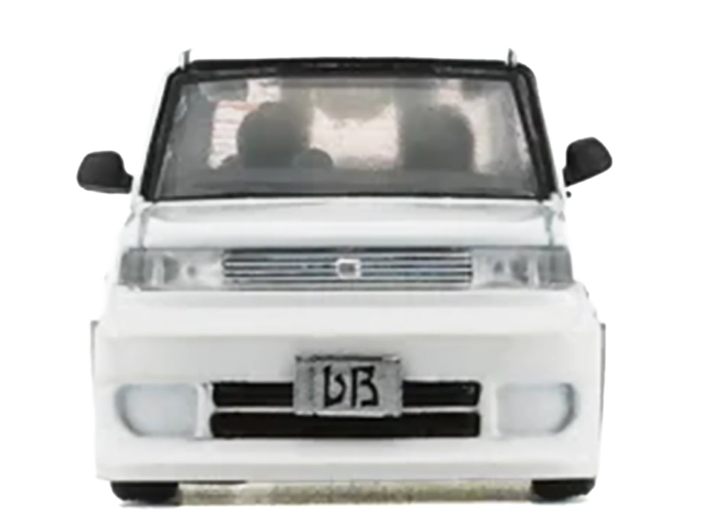 Toyota bB 2000 Van White with Extra Accessories 1/64 Diecast Model Car by BM Creations