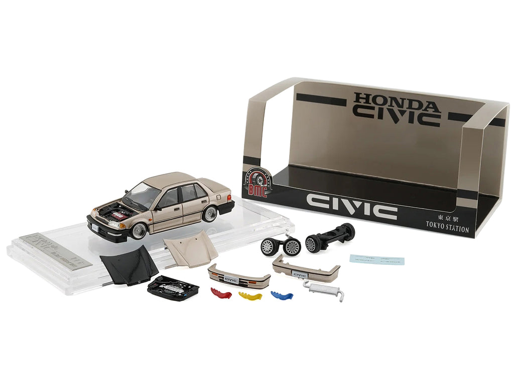 Honda Civic EF2 Champagne Metallic with Alternate Parts 1/64 Diecast Model Car by BM Creations