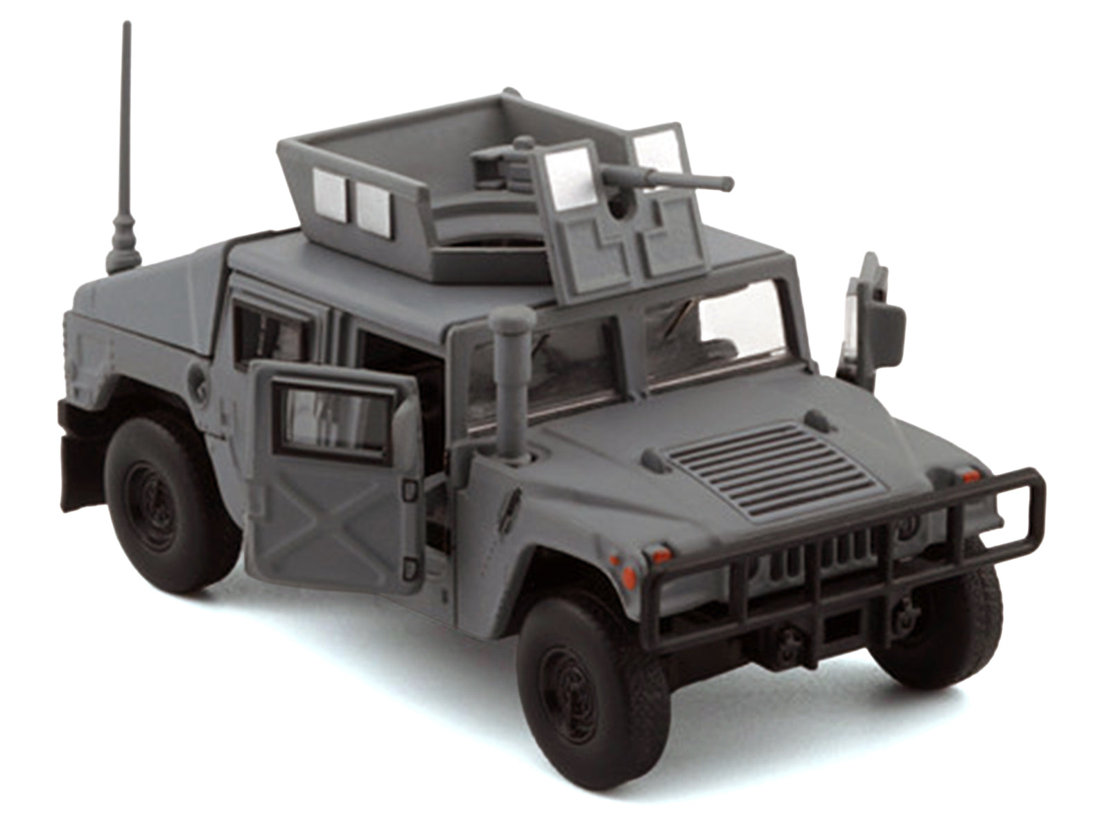 HUMVEE 4-CT Military Vehicle Matt Gray with Alternative Tops 1/64 Diecast Model Car by BM Creations - image 5