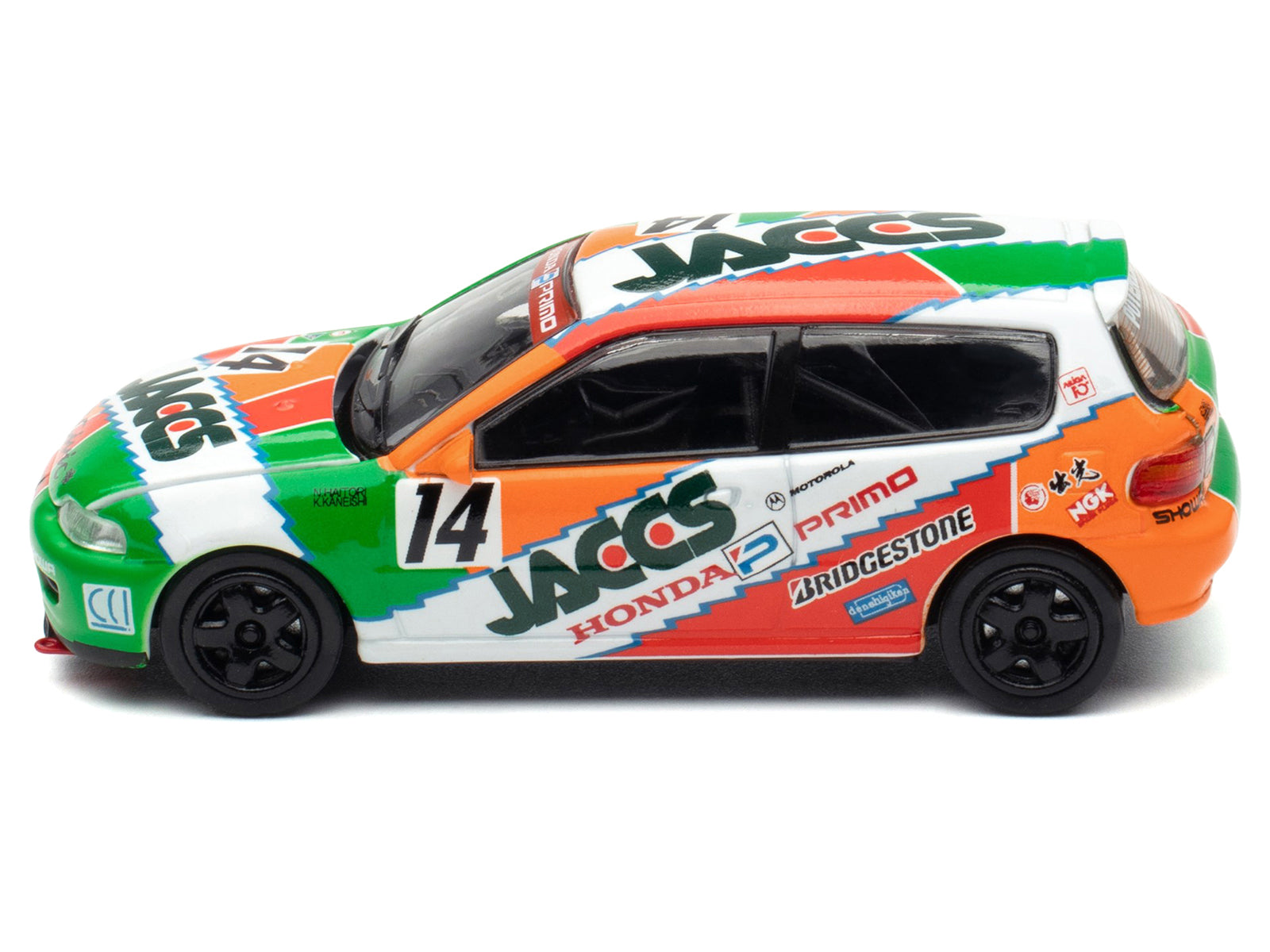 Honda Civic EG6 RHD (Right Hand Drive) #14 JACCS "Japanese Touring Car Championship" (1993) 1/64 Diecast Model Car by BM Creations