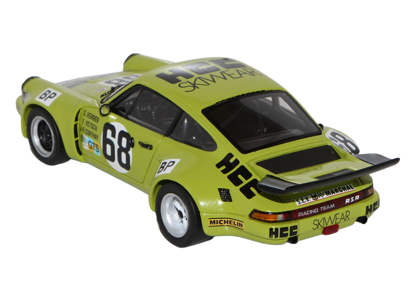Porsche 911 Carrera RSR 3.0 #68 Guy Verrier - Florian Vetsch - Jean-Robert Corthay "24 Hours of Le Mans" (1975) 1/64 Model Car by Spark - image 3