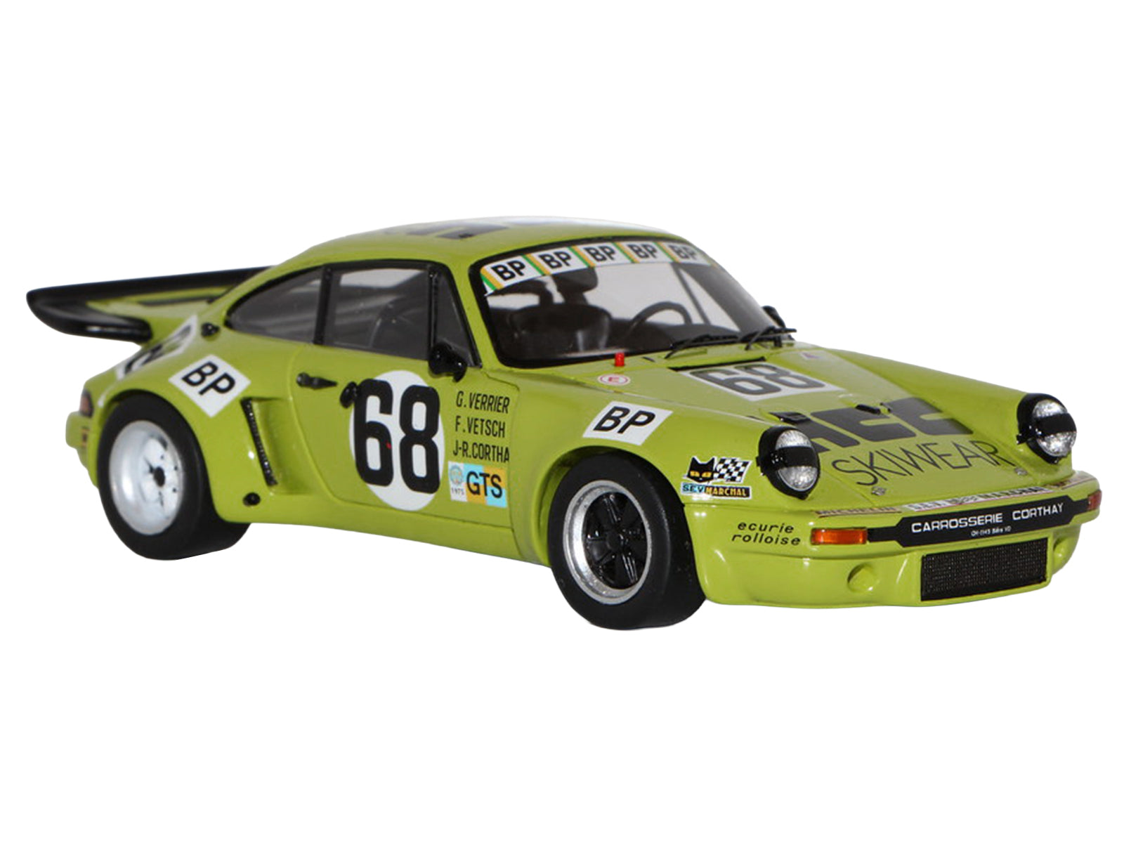 Porsche 911 Carrera RSR 3.0 #68 Guy Verrier - Florian Vetsch - Jean-Robert Corthay "24 Hours of Le Mans" (1975) 1/64 Model Car by Spark - image 4