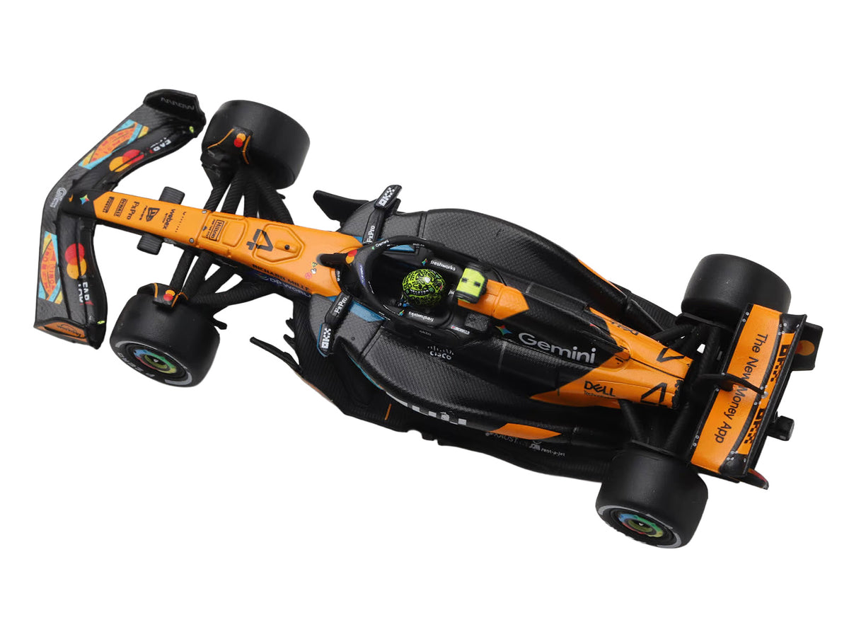McLaren MCL39 #4 Lando Norris 3rd Place Formula One F1 "Abu Dhabi GP GP" (2025) "Drivers' World Champion 2025" with Pit Board 1/64 Model Car by Spark