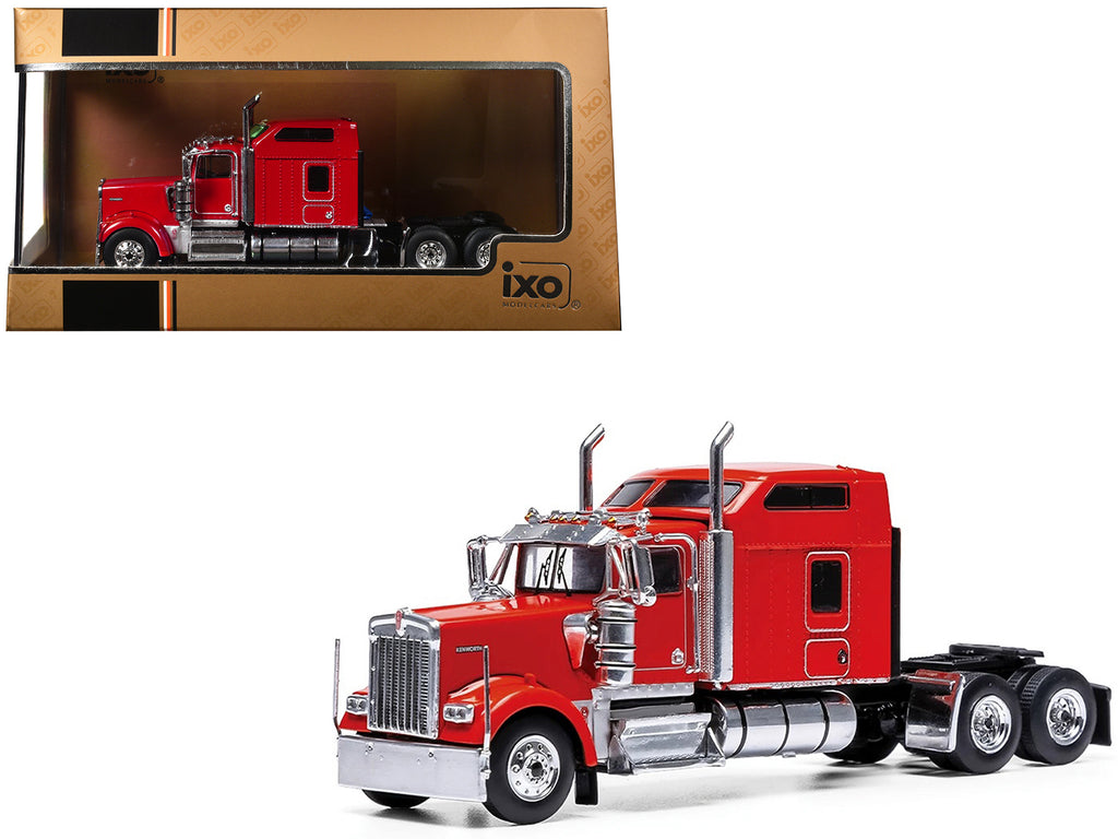 1990 Kenworth W900 Truck Tractor Red 1/64 Diecast Model by IXO Models - image 1