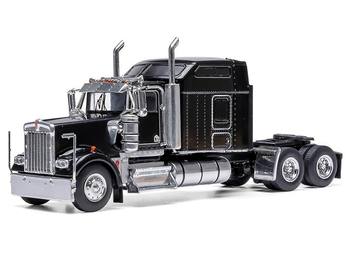 1990 Kenworth W900 Truck Tractor Black 1/64 Diecast Model by IXO Models