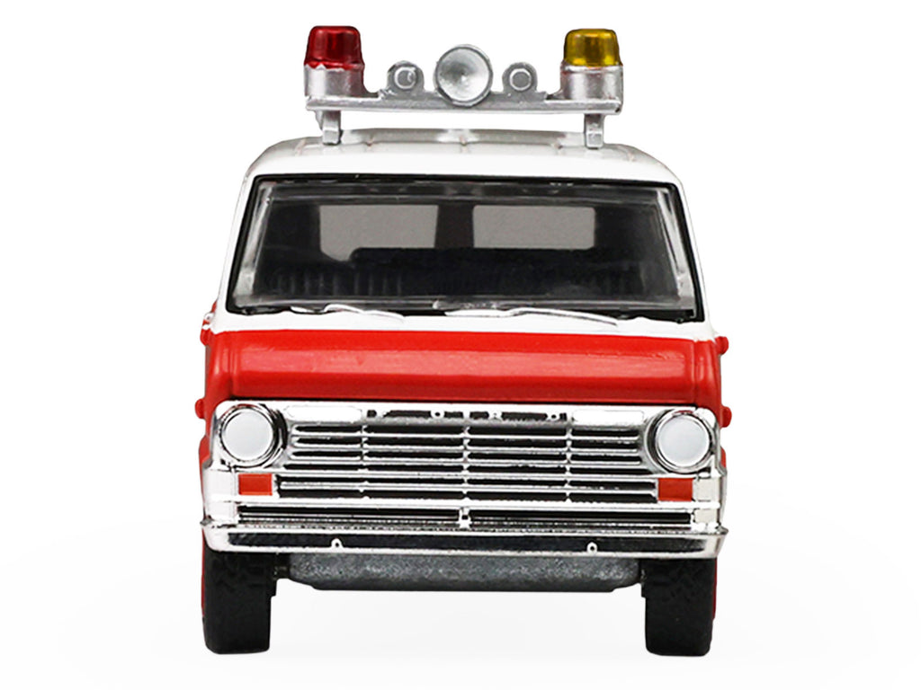 1969 Ford Econoline Ambulance "Los Angeles Fire Department" Red and White "Fire & Rescue" Series #5 1/64 Diecast Model Car by Greenlight - image 5