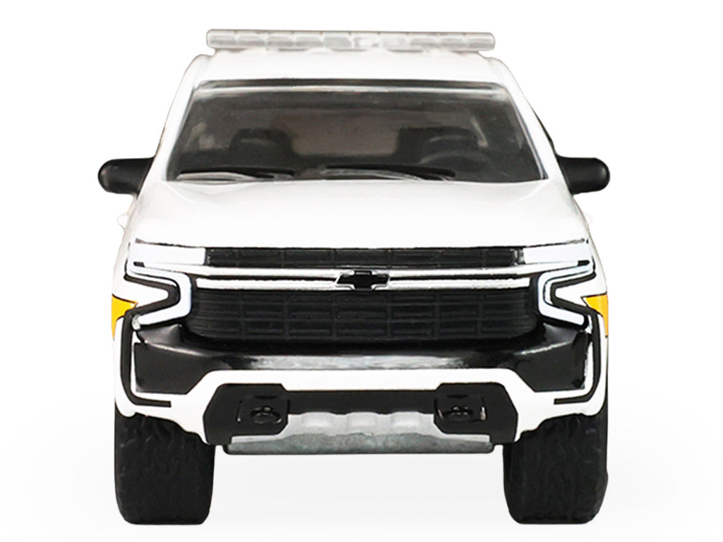 2024 Chevrolet Tahoe "Montgomery County Maryland Fire & Rescue Bethesda-Chevy Chase Rescue Squad" White with Yellow Stripes "Fire & Rescue" Series #5 1/64 Diecast Model Car by Greenlight - image 4