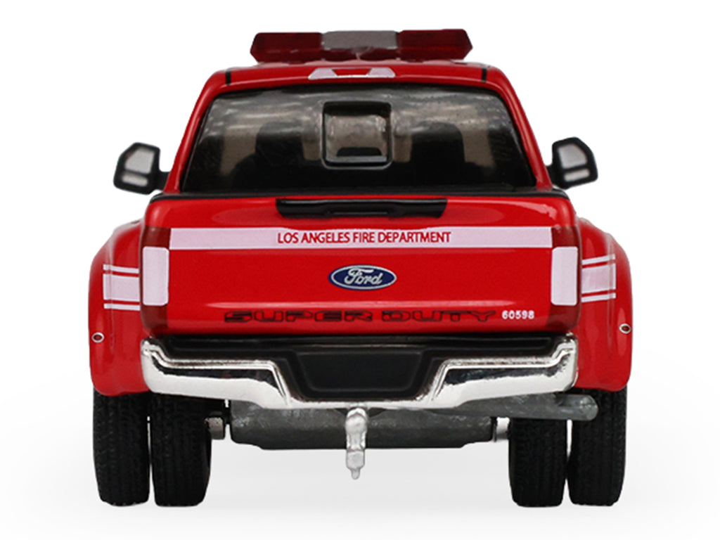 2018 Ford F-350 Pickup Truck "Los Angeles Fire Department" Red with White Stripes "Fire & Rescue" Series #5 1/64 Diecast Model Car by Greenlight - image 5
