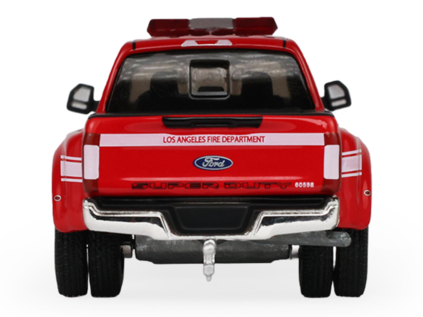 2018 Ford F-350 Pickup Truck "Los Angeles Fire Department" Red with White Stripes "Fire & Rescue" Series #5 1/64 Diecast Model Car by Greenlight - image 5