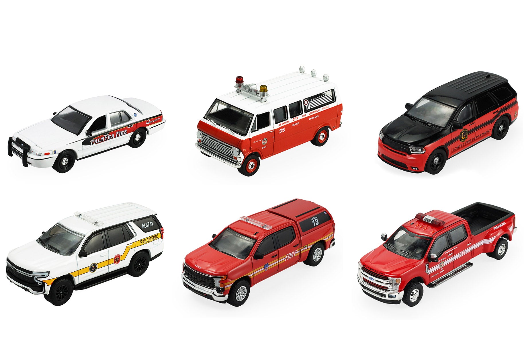 "Fire & Rescue" Series #5 Set of 6 Cars 1/64 Diecast Model Cars by Greenlight - image 2
